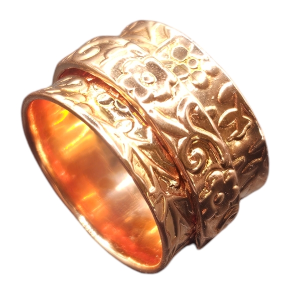 KGH Jewelry - Floral and Leaf Spinner Ring